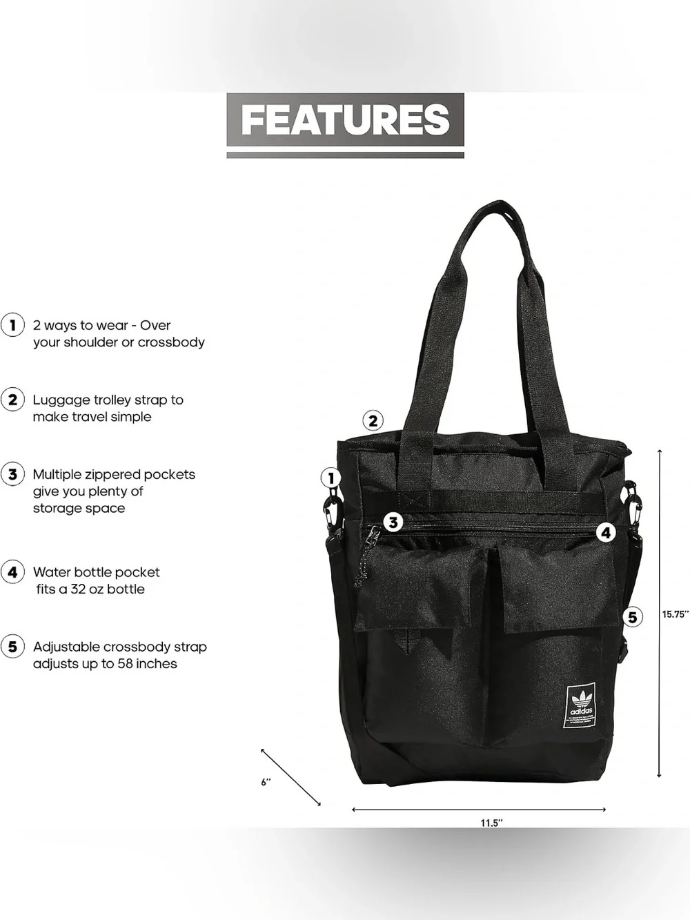 Adidas Utility Tote 2.0 – Black